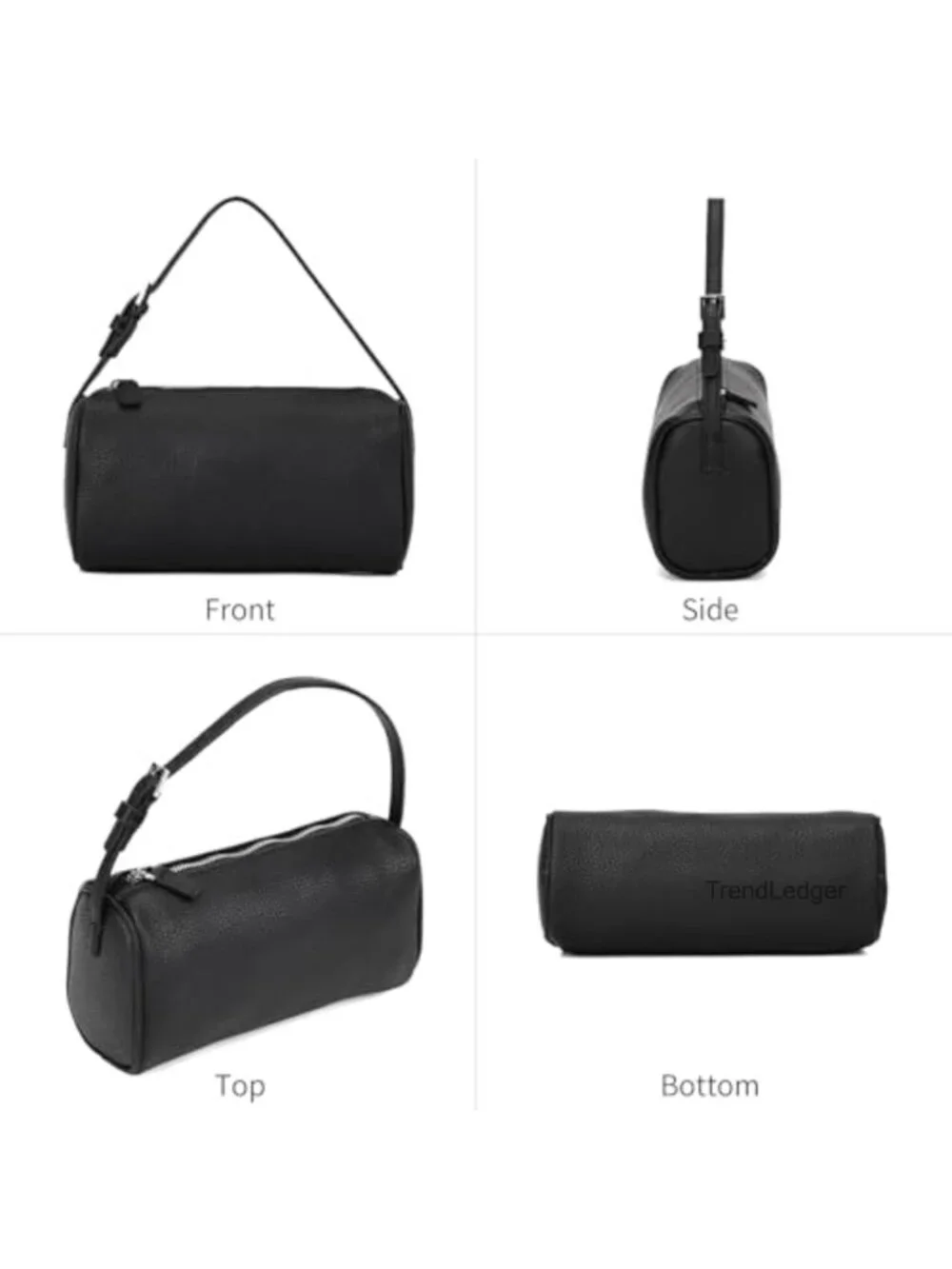 PU Leather Hobo Crossbody Bag Barrel Casual Purse Shoulder Bag